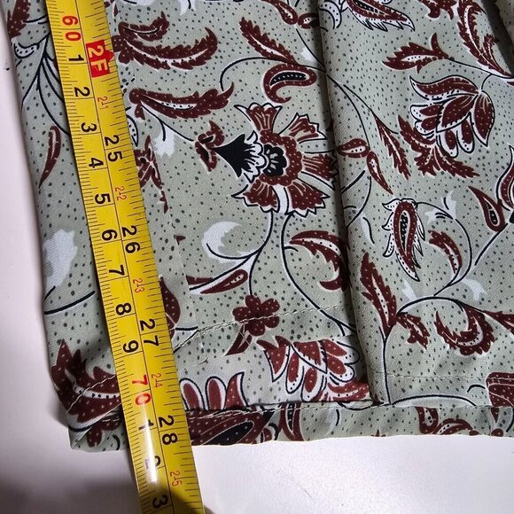 Ivy City Paisley Print Sleeveless Ruffled V-Neck Jumpsuit Wide Leg Women's Small - Picture 15 of 16